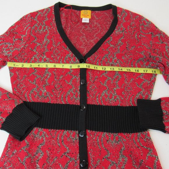Vintage Ruby Rd. V- Neck Button-Front Cardigan Sweater Size PXL - Picture 5 of 7